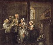 William Hogarth Prodigal son with the old woman to marry oil painting
